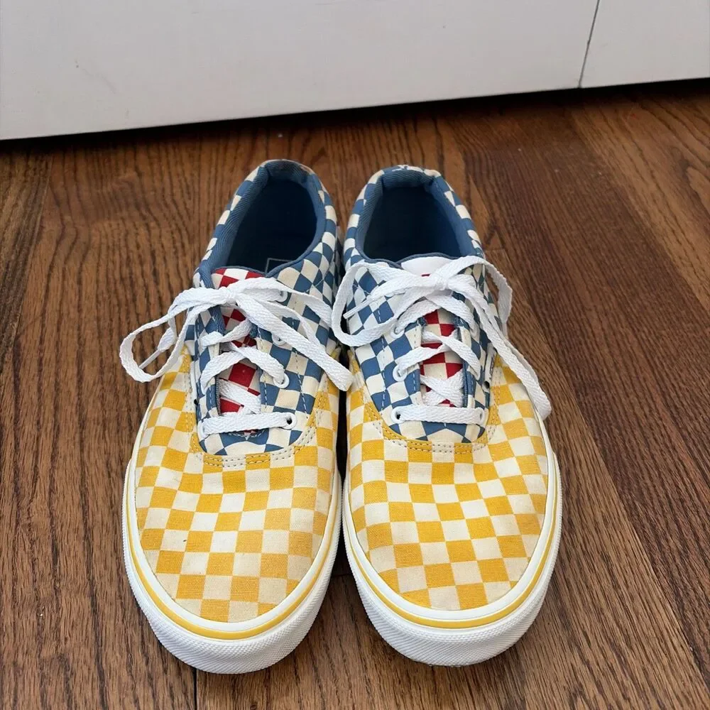 VANS Doheny Checkered Lace-Up Low-Top Sneakers Shoes Women's Size 8.5/Youth Sz 7